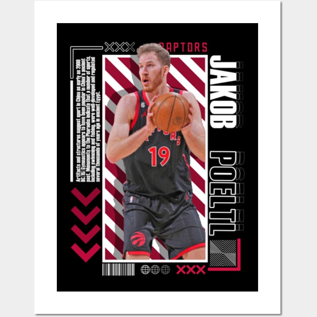 Jakob Poeltl Paper Poster Version 10 Wall Art by art.Hamdan